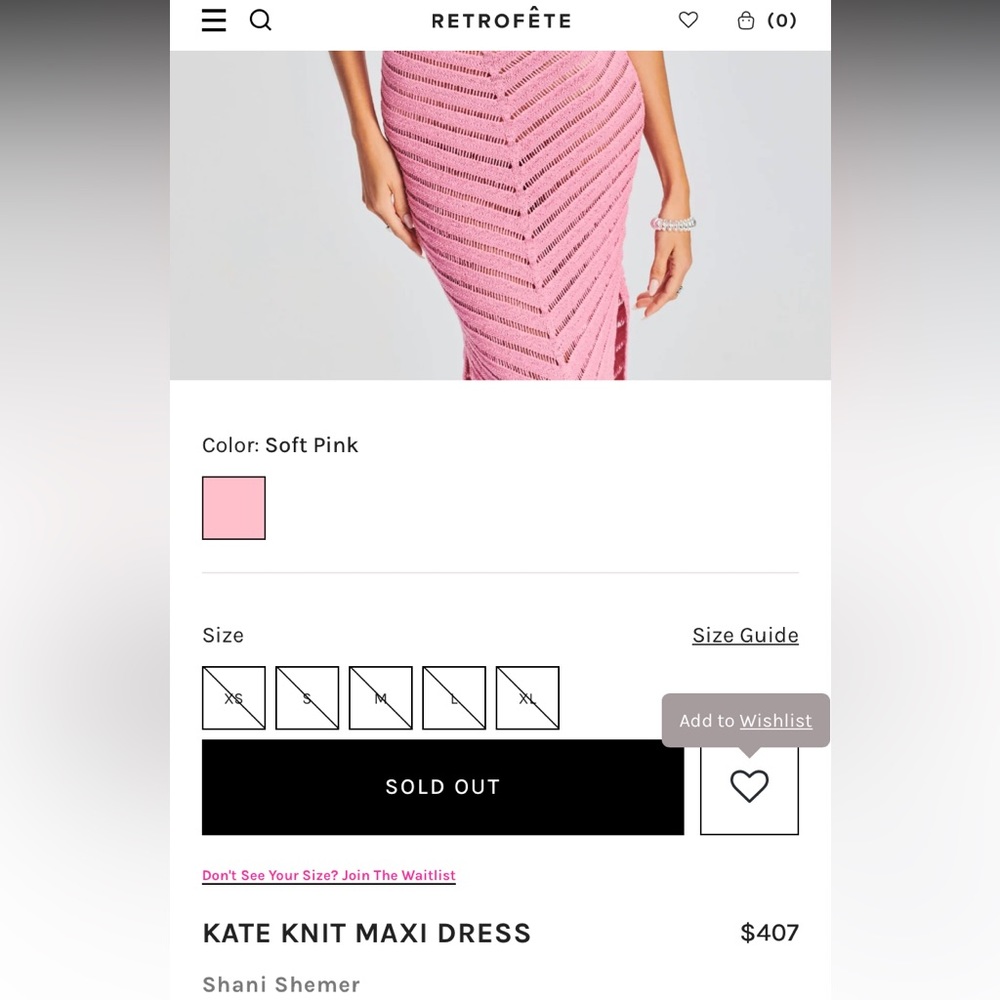Shani Shemer Swimwear Retrofete Designer Kate Crochet Knit Midi Dress Barbie - Picture 10 of 17